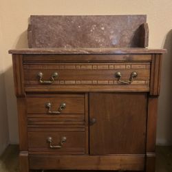 Washstand With Red Marble Top
