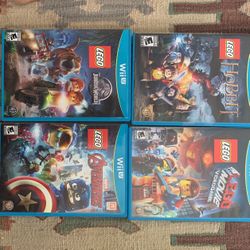 Lego Wii U Game Lot - Hobbit Avengers Lego Movie Jurassic World