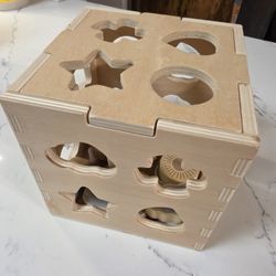 Wooden Cube Montessori Toy