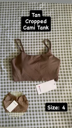 Tan Lululemon cropped tank