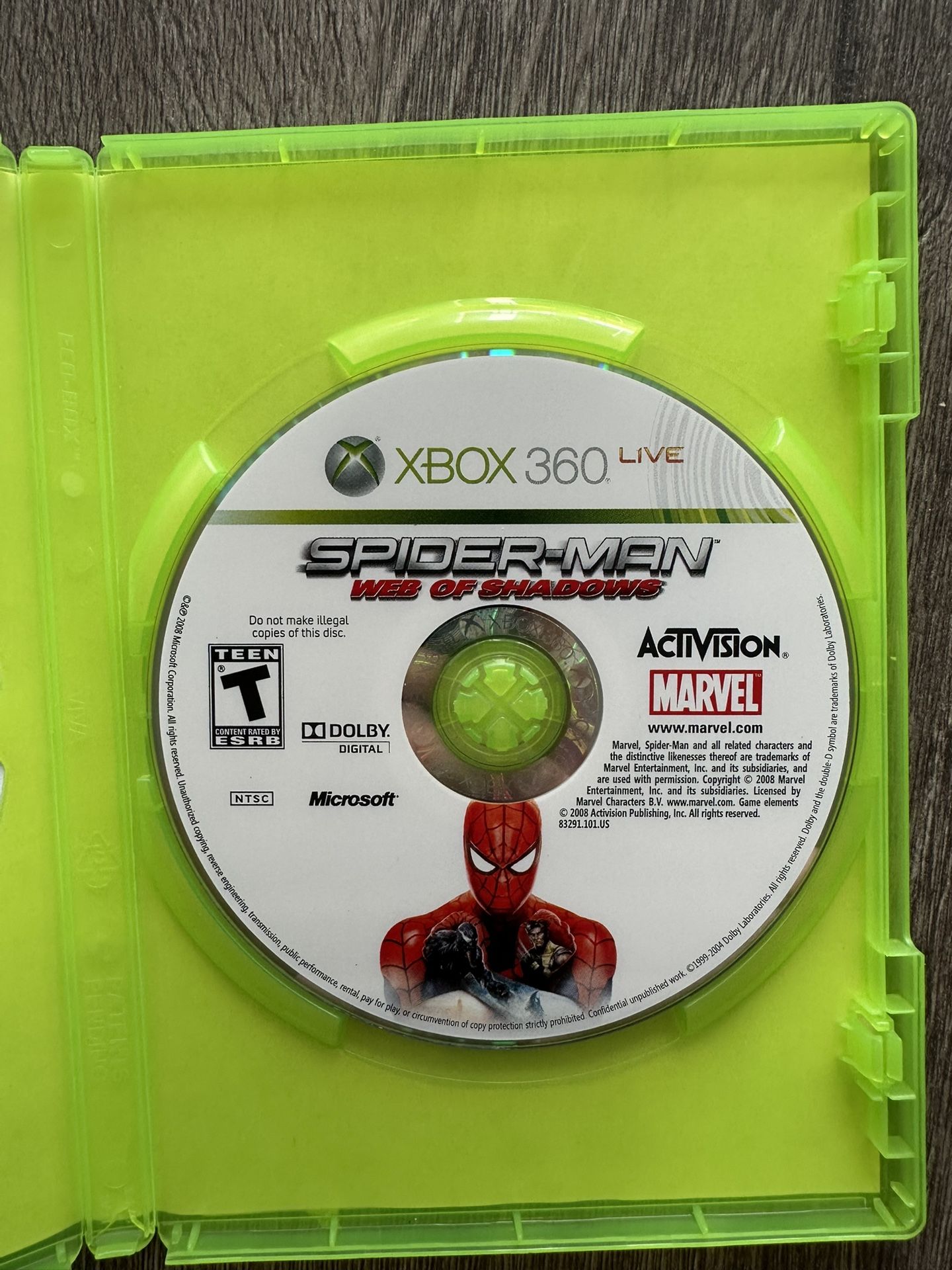 Spider-Man Web Of Shadows Xbox 360