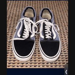 Unisex Blue Old Skool Vans Skate Shoes Size 7.5 - 9 