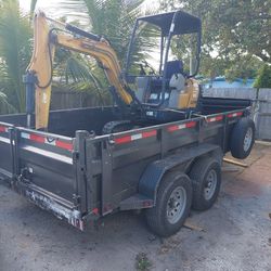 Mini Excavator Fore Rent,also A Dump Trailer