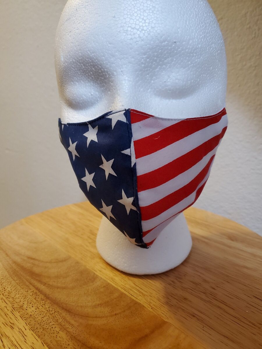 Flags USA face mask.
