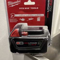 M18 Milwaukee Battery XC 5.0