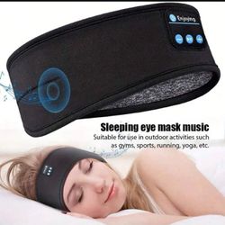 Eye Mask Side Sleeper with Ultra Thin HD Speakers Wireless Bluetooth Headset Headphone Headband Earphone for Side Sleeping Sports Travel Music Sleep B