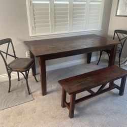 Dining Table With Bench & Chairs 