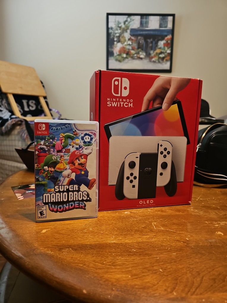 NINTENDO SWITCH OLED WITH MARIO WONDER
