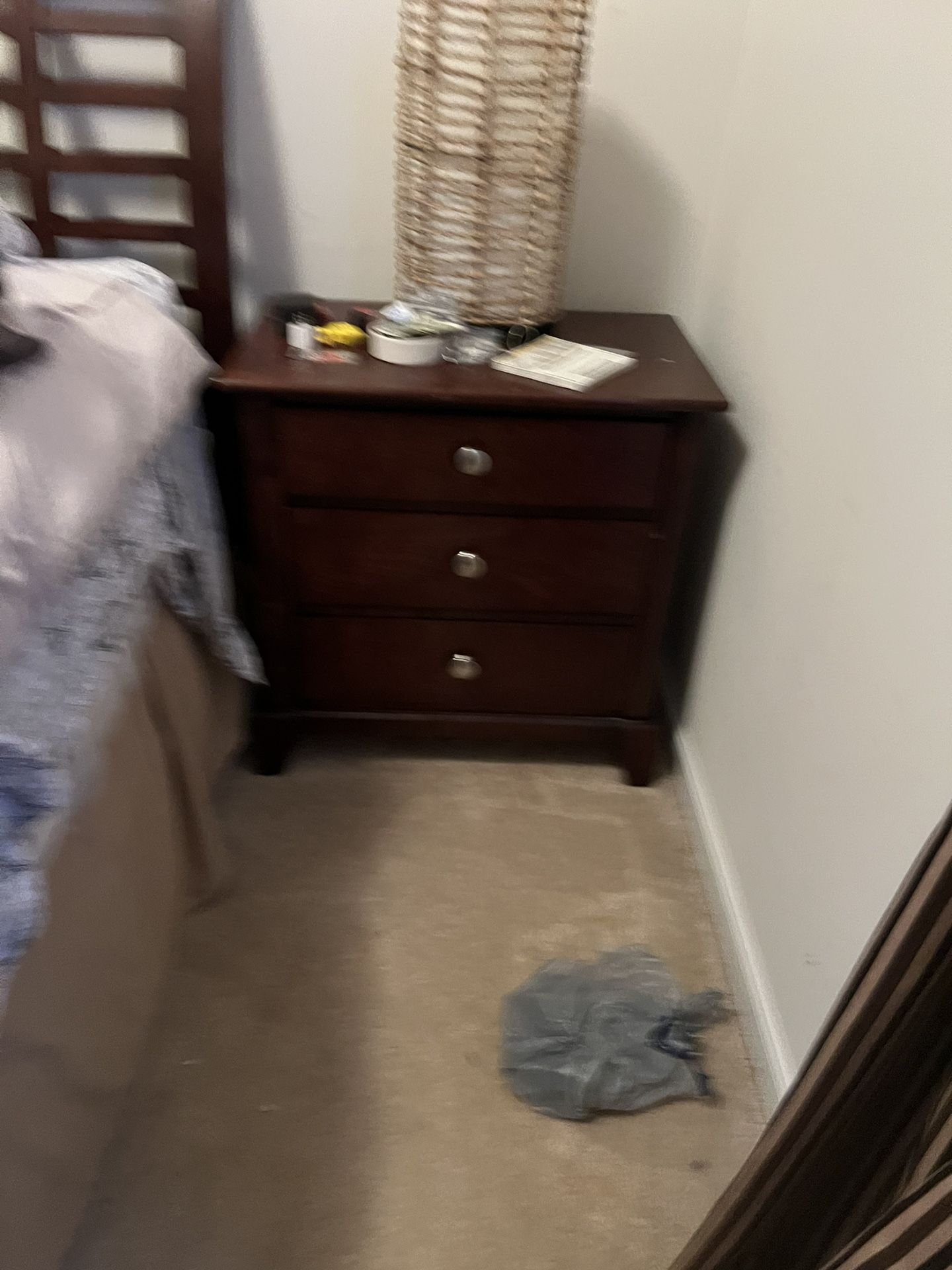 Sleigh Bed , Night Stand , dresser, And Mattress.