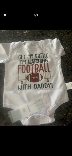 Football With Daddy Baby Onesie
