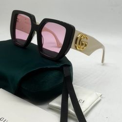 Gucci  Sunglasses - Pink Lens - Black Ivory Frame - 100% Authentic 