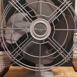 Vintage Mid-Century 10" Kenmore 4 Blade Fan - Metal Industrial Base Working