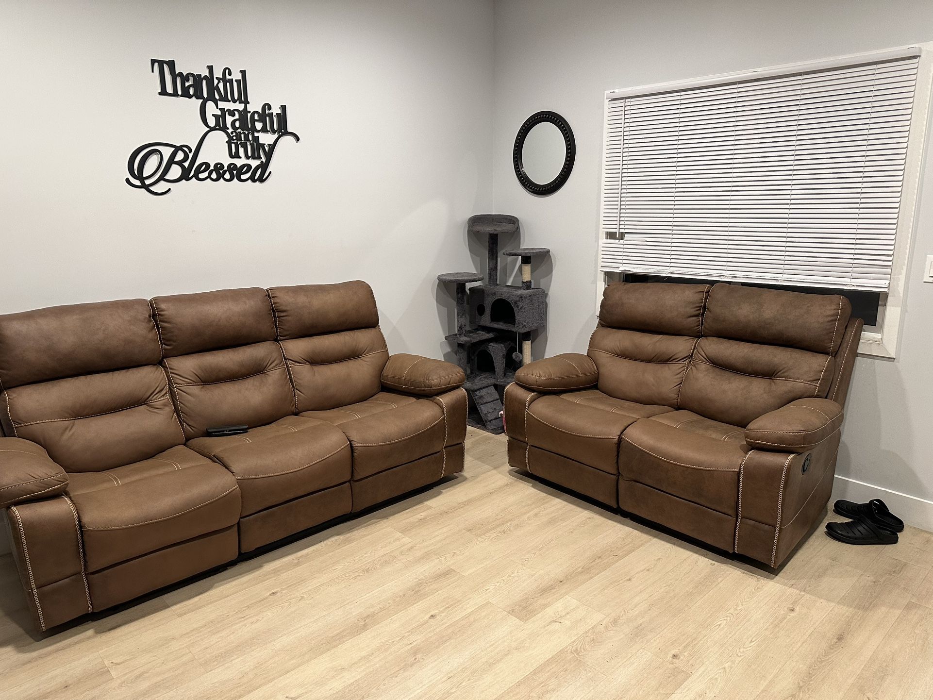 Brown Sofa Love Seat