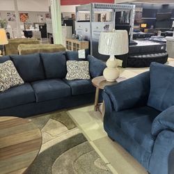 AP🎉 Great Blue Sofa and Chair// Financing - Delivery 