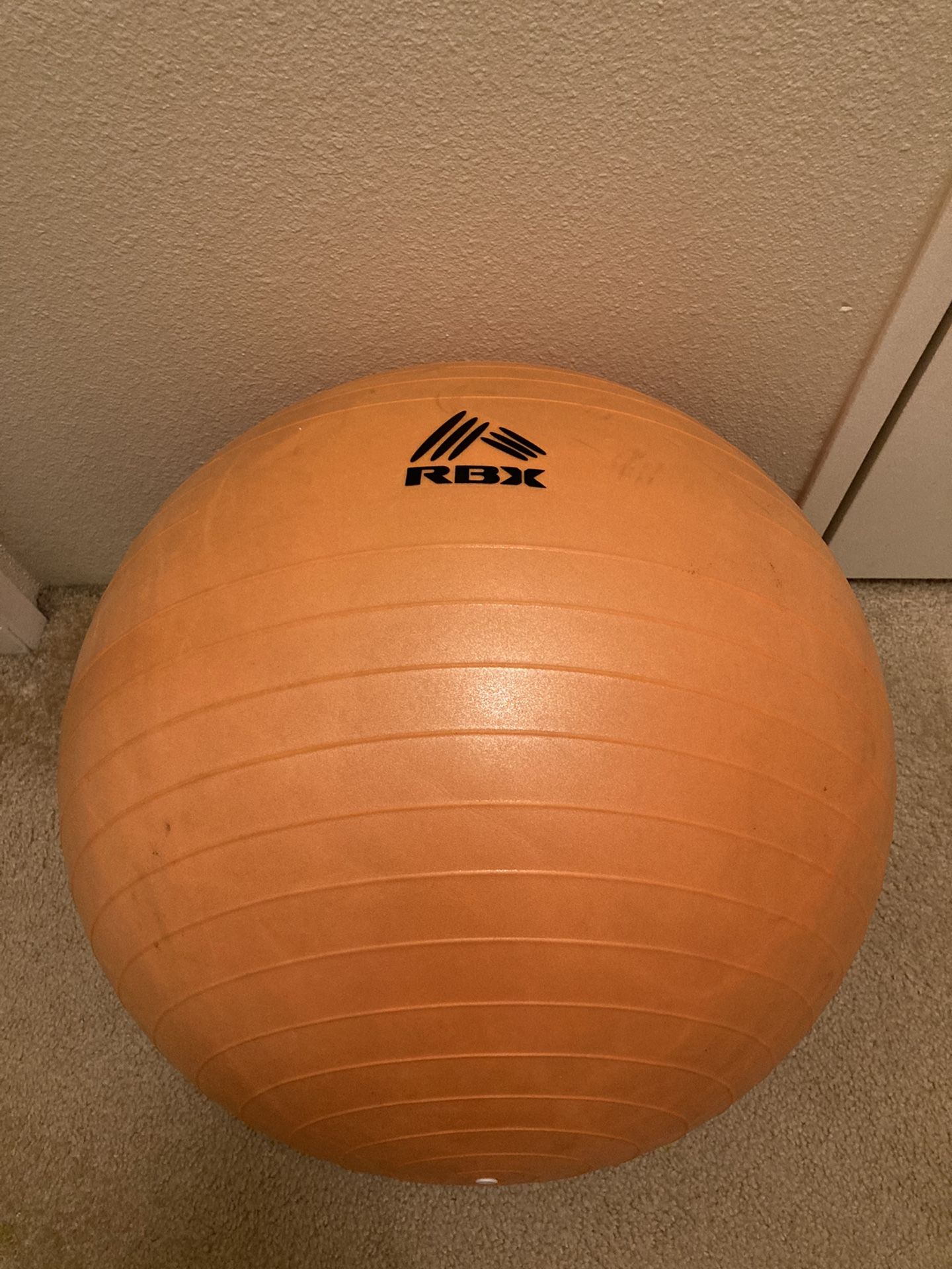 24” RBX Fitness Exercise Training Track Rubber Inflatable Air Ball - Orange