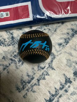 Michael Busch signed Black Baseball Beckett COA