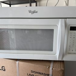 Used Whirlpool Over-the-Range Microwave – White – Fully Functional