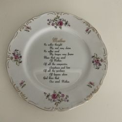 Mother’s Day Plate Vintage