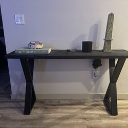 Wood Console Table (Real Wood, Live Edge)