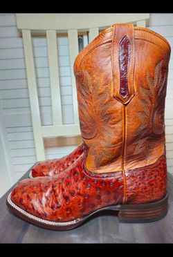 Cody James 1978 The Hayward Full Quill Ostrich Western Boots Men Size 10