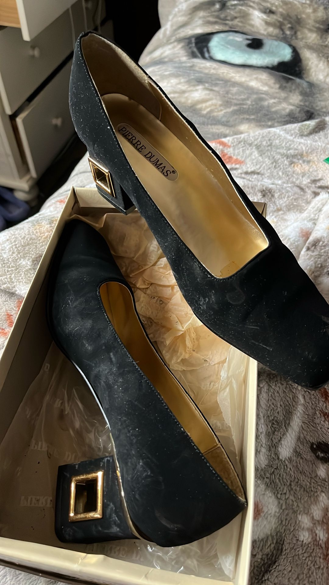 Black Suede Pu