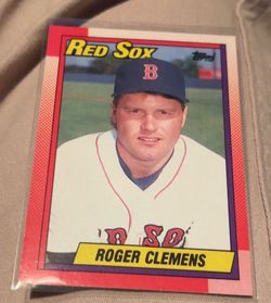 1990 Topps Roger Clemens Red Sox Baseball Card