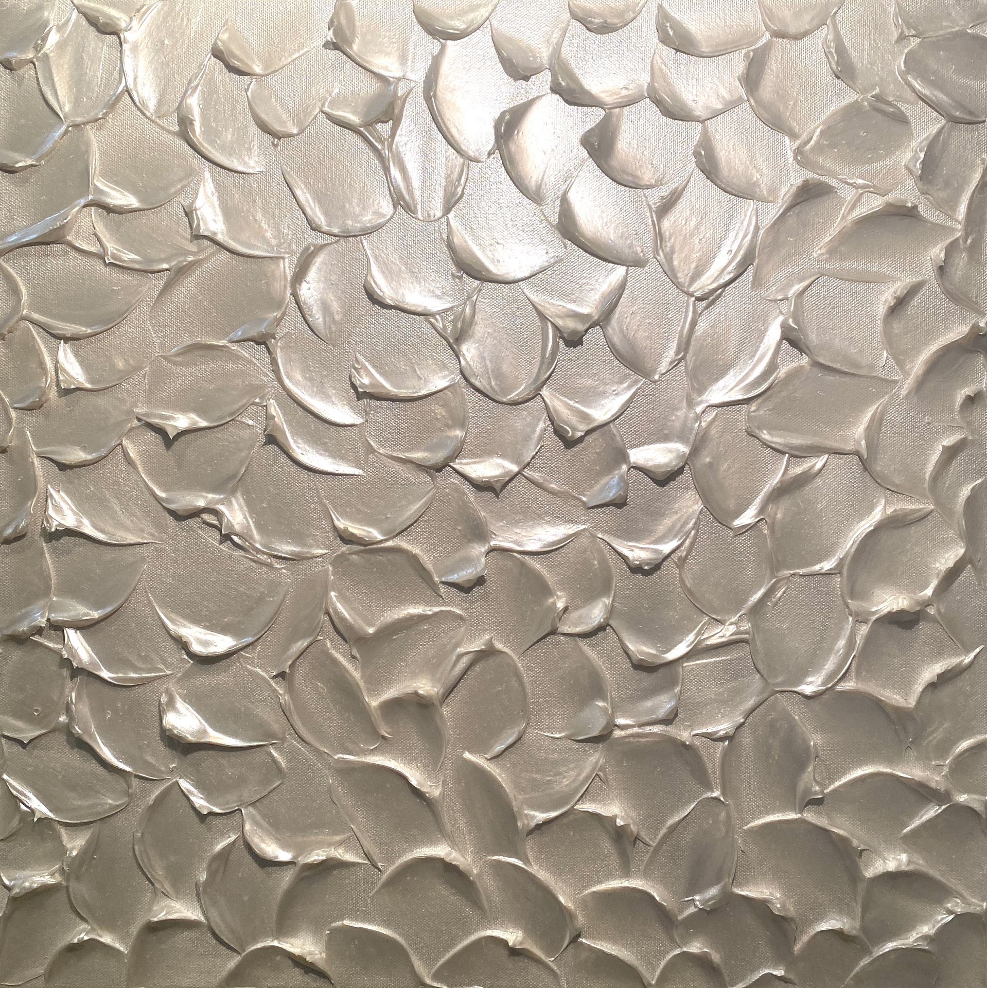 White Pearl Abstract ORIGINAL painting on canvas palette knife impasto textured wall art paintings by Susanna shap