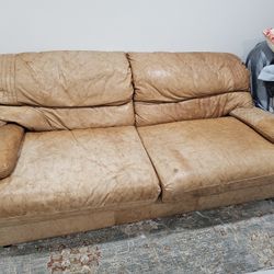 Comfy pleather 3 seater couch. 