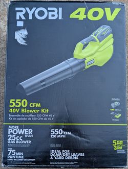 Ryobi 40V 550CFM blower kit