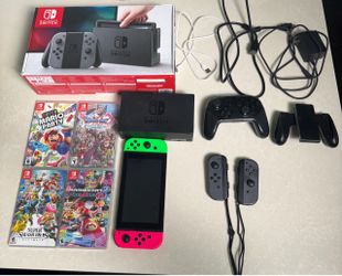 Nintendo Switch 64GB SD Bundle with Games and Accessories