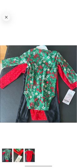 Carter's Red and Green Baby Bodysuit Set