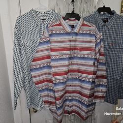 3 BRAND NEW WHITH TAGS ARIAT FR MEN'S WORK SHIRTS SIZE 2XL 