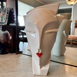 Mid Century Modern Ceramic MYNG LINDSEY 1984 Head Sculpture  