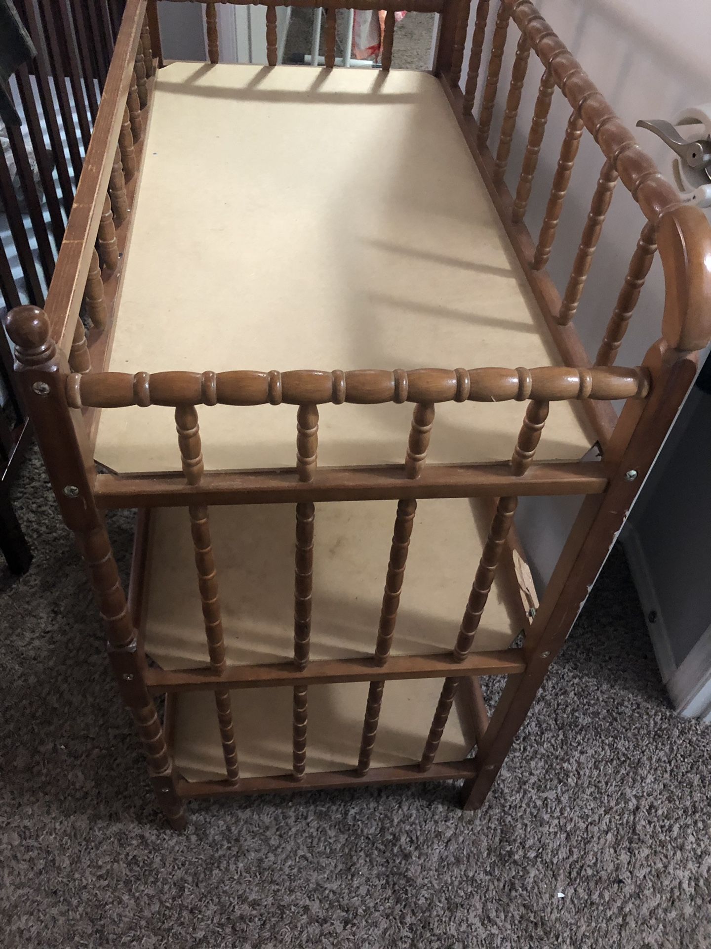 Wooden Diaper Changing Table