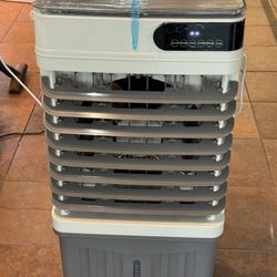 Portable Evaporative Air Cooler, 2500 CFM Swamp Cooler with Large 8 Gal Water Tank & 4 Oversized Ice Box, 120° Swing, Upgraded Remote, 12H Timer, 4-in