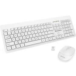 Wireless Keyboard and Mouse Combo, Computer Keyboard Mouse Wireless with 2.4Ghz USB Receiver S