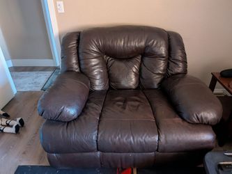 Oversized Brown Cuddle Recliner / Chair-and-a-Half