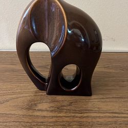 Ceramic Elephant Statue 9”T