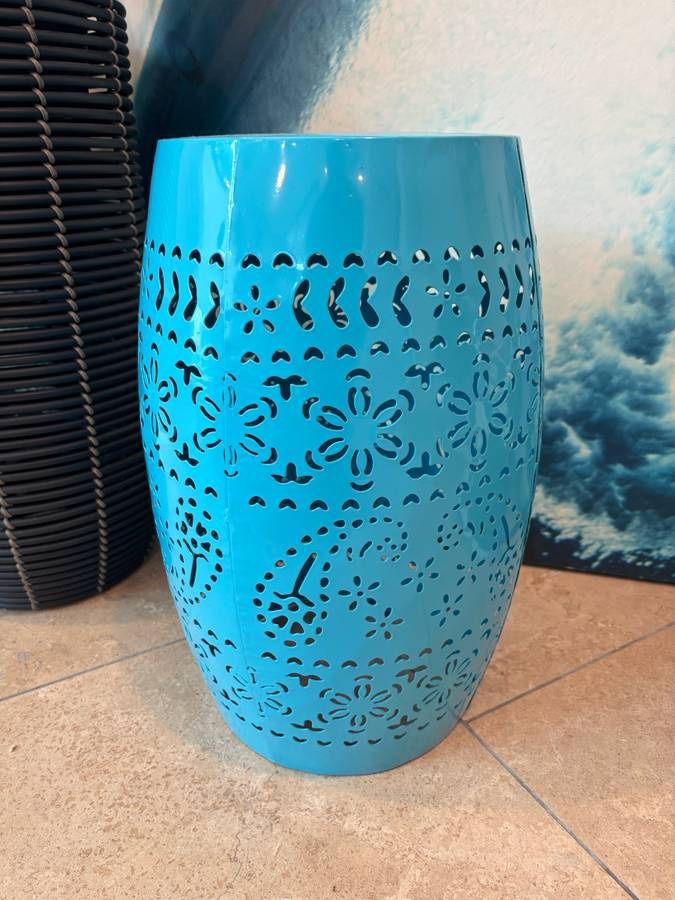 Boho Modern indoor Outdoor End Side Table- Excellent Cond! 