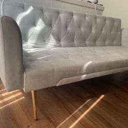 Fold Out Velvet Sofa Bed 