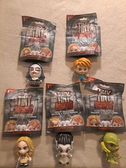Mix-n-Match Tiny Nightmares (Terri-Eyes) Bride of Frankenstein, The Creature from the Black Lagoon, The Nun, Chucky, and Meghan