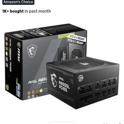 MSI MAG A850GL PCIE5, Fully Modular Compact Gaming 850W Power Supply, 80+ Gold, ATX 3.1 & PCIe 5.1 Ready, Native Dual-Color 12V-2x6 Cable