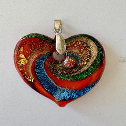 Heart shaped handmade pendant