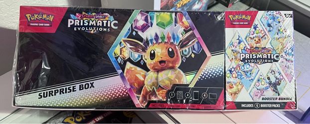 Pokemon Prismatic Evolution Surprise Box & Booster Bundle box