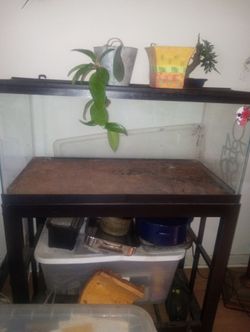 Glass Fish Tank Aquarium with Metal Stand
