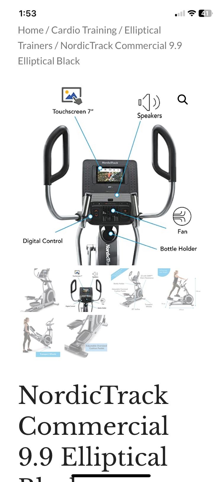 NordicTrac Ifit Commercial 9.9 Pro