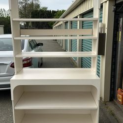 2 Pcs Large White Cabinet/display/bookcase