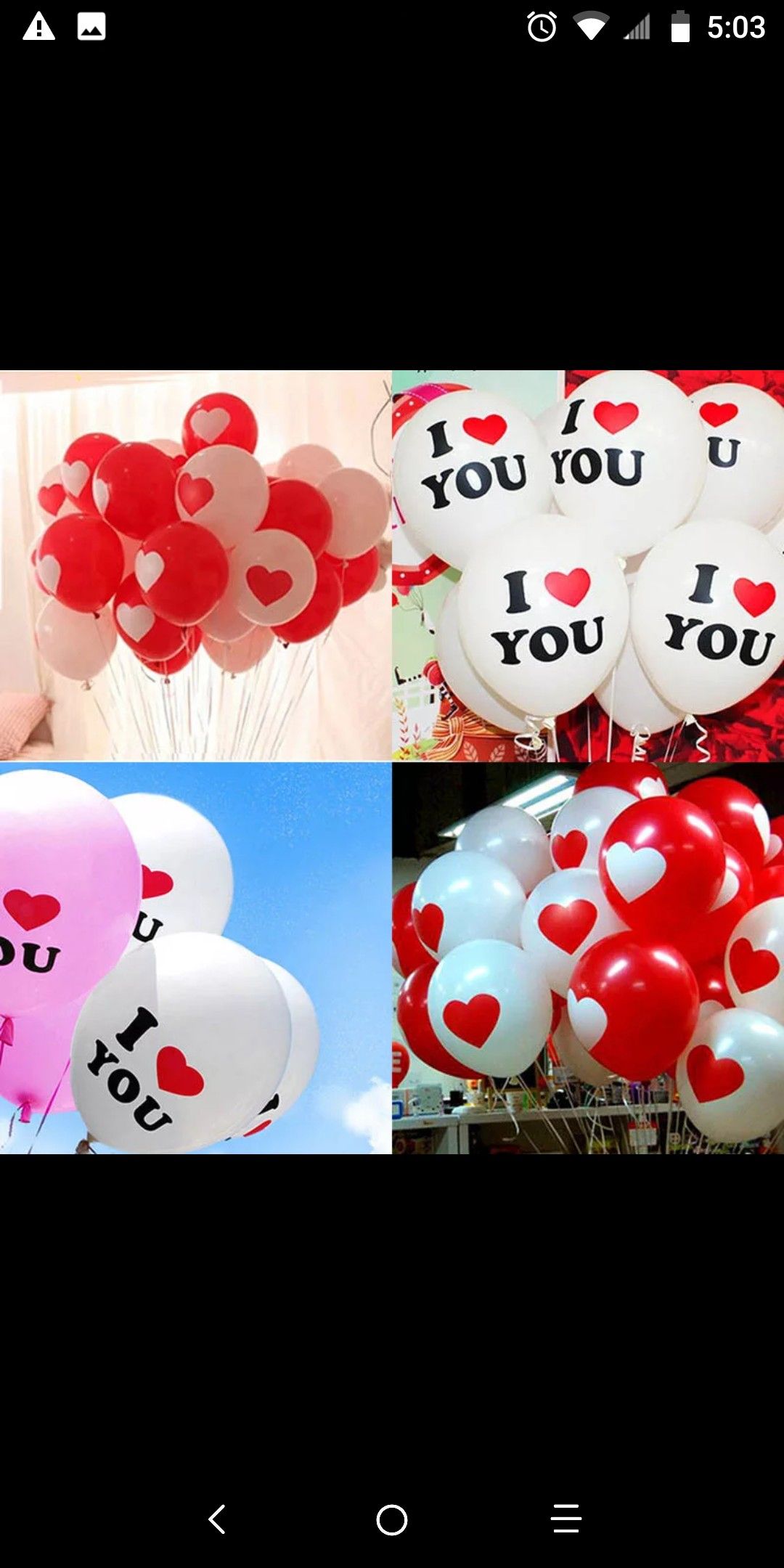 I love u balloons