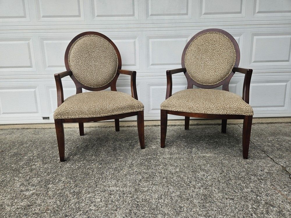 Animal Print 2 Accent or Dining Chairs