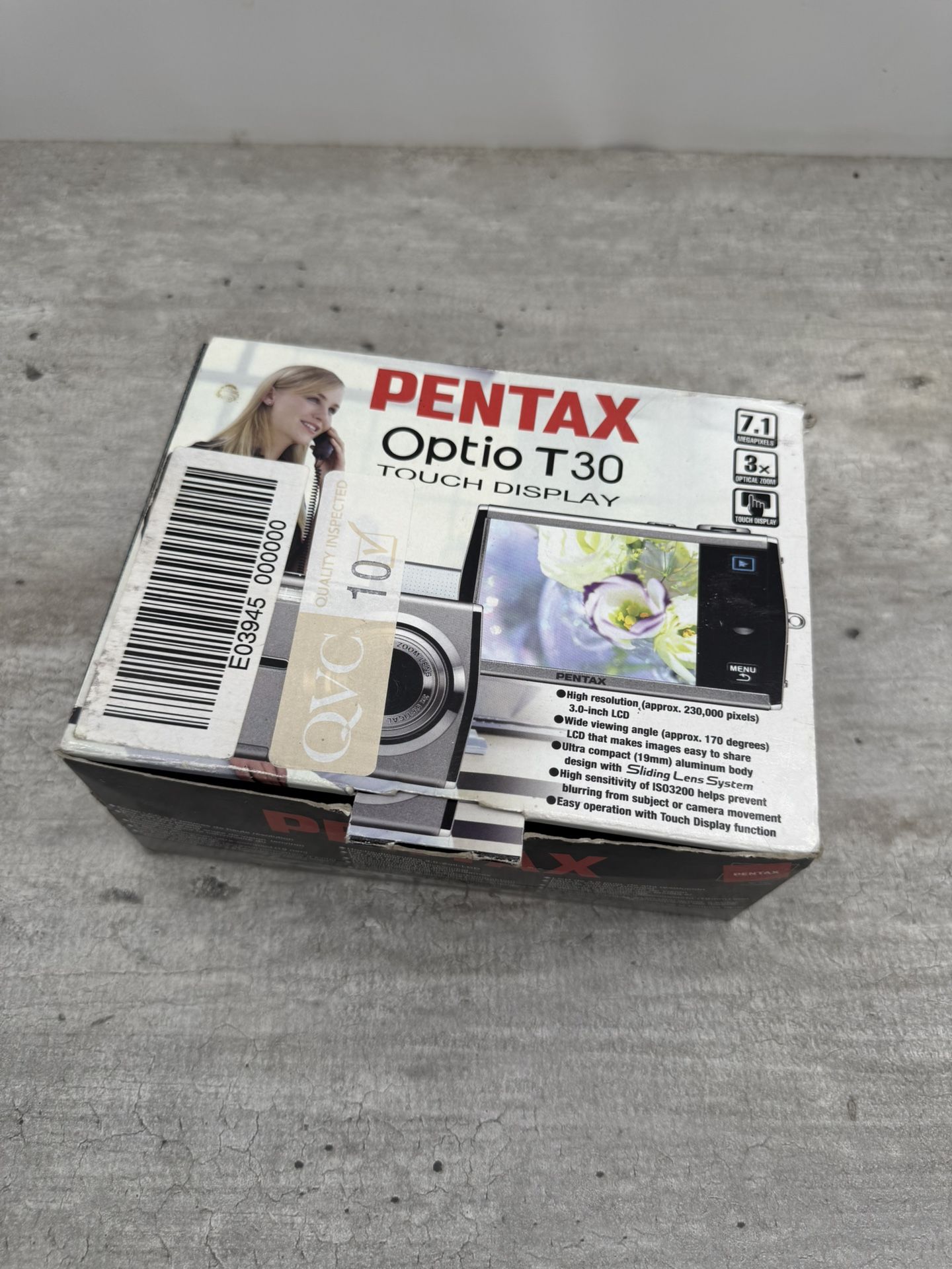 Pentax Optio T30 TOUCH DISPLAY 7.1mp 3X Zoom -3.0” LCD + New Battery + Charger
